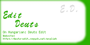 edit deuts business card